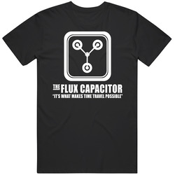 The Flux Capacitor Funny Back To The Future Retro Graphic Unisex Cotton Black T Shirt