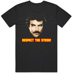 Magnum Pi Tom Sellick Tv Show Black Retro Graphic Unisex Cotton Black T Shirt