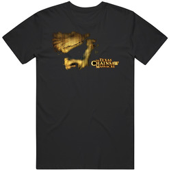 Texas Chainsaw Massacre Horror Cult Movie Retro Graphic Unisex Cotton Black T Shirt