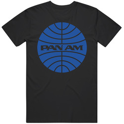 Pan Am Retro Graphic Unisex Cotton Black T Shirt