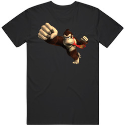 Donkey Kong Video Game Retro Graphic Unisex Cotton Black T Shirt