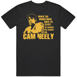 Cam Neely Boogeyman Bruins Hockey Retro Graphic Unisex Cotton Black T Shirt