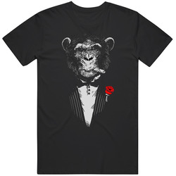 Smoking Ape Retro Graphic Unisex Cotton Black T Shirt