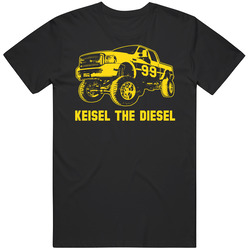 Brett Keisel The Diesel Football Truck Steelers Retro Graphic Unisex Cotton Black T Shirt