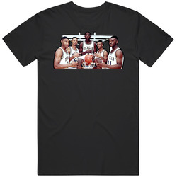 Michigan Fab Five College Basketball Cool Retro Graphic Unisex Cotton Black T Shirt