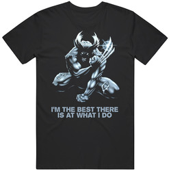 Wolverine Superhero Xmen Retro Graphic Unisex Cotton Black T Shirt