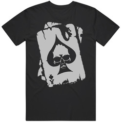 Spade Skull Retro Graphic Unisex Cotton Black T Shirt