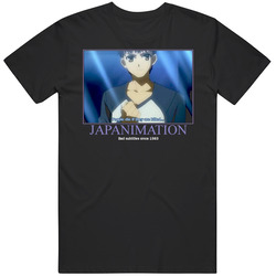 Japanimation Parody Retro Graphic Unisex Cotton Black T Shirt