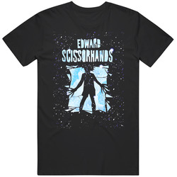 Edward Scissorhands Cool Retro Moive Black Retro Graphic Unisex Cotton Black T Shirt