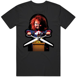Childs Play Horror Movie Retro Graphic Unisex Cotton Black T Shirt
