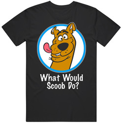 What Would Scoob Do Cartoon Retro Graphic Unisex Cotton Black T Shirt
