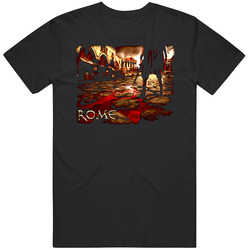 Rome Tv Show Hbo Retro Graphic Unisex Cotton Black T Shirt