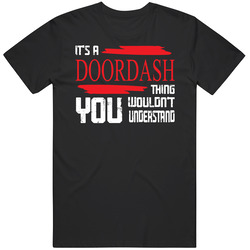 Doordash Tee Retro Graphic Unisex Cotton Black T Shirt