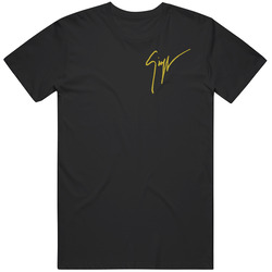 Skater Evan Mock Giuseppe Zanotti Loungewear Signature Retro Graphic Unisex Cotton Black T Shirt