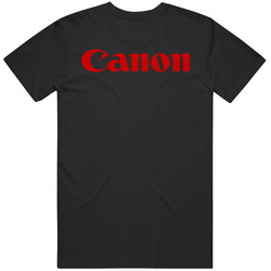 Canon Technology Pig In  Logo Retro Graphic Unisex Cotton Black T Shirt