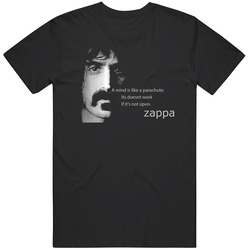 New Frank Zappa Quote A Mind Mens Retro Graphic Unisex Cotton Black T Shirt