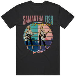 Samantha Fish Vintage Style Flat Retro Graphic Unisex Cotton Black T Shirt