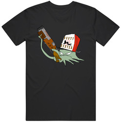 Early Cuyler Squidbillies Flat Retro Graphic Unisex Cotton Black T Shirt