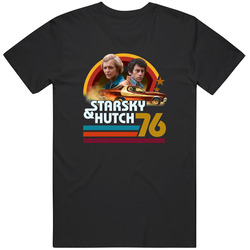 Starsky And Hutch Retro Graphic Unisex Cotton Black T Shirt