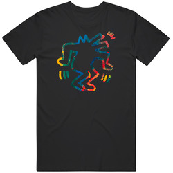 Keitcindy Retro Graphic Unisex Cotton Black T Shirt