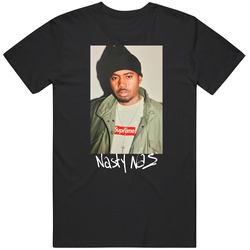 Nas Ill Retro Graphic Unisex Cotton Black T Shirt