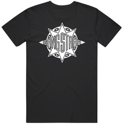 Gang Retro Graphic Unisex Cotton Black T Shirt