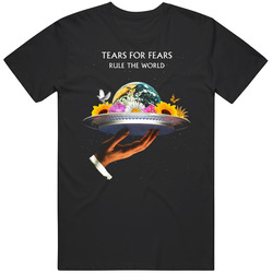 Tears For Fears 2 Retro Graphic Unisex Cotton Black T Shirt