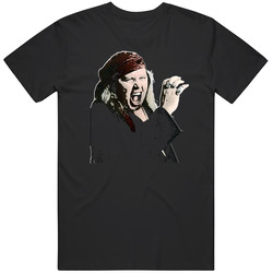 Sam Kinison comic cool funny (2).jpg Retro Graphic Unisex Cotton Black T Shirt