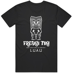 Freaky Tiki Read Luau Retro Graphic Unisex Cotton Black T Shirt