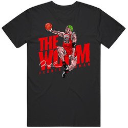 The Worm Dennis Rodman Basketball Retro Graphic Unisex Cotton Black T Shirt