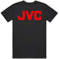 Jvc Technology Pig In  Logo Retro Graphic Unisex Cotton Black T Shirt