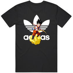 Goku Guling Black Retro Graphic Unisex Cotton Black T Shirt