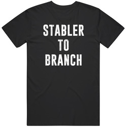 Kenny Stabler To Cliff Branch Oakland Qb Wr Football Duo Fan Retro Graphic Unisex Cotton Black T Shirt