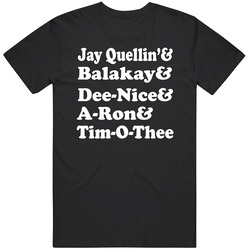 Jay Quellin Balakay Dee Nice A Ron Tim O Thee Key And Peele Tv Show Fan Retro Graphic Unisex Cotton Black T Shirt