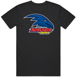 Adelaide Crows Sports Pig In Retro Graphic Unisex Cotton Black T Shirt