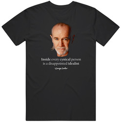 George Carlin Stand Up Comedian Quotes 4 B Retro Graphic Unisex Cotton Black T Shirt
