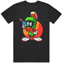 Marvin F9jjdsf B Retro Graphic Unisex Cotton Black T Shirt
