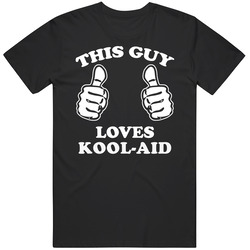 This Guy Loves Kool-aid Fun Retro Favorite Food Retro Graphic Unisex Cotton Black T Shirt