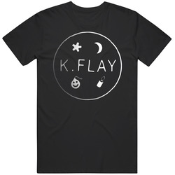 K. Flay Logo 2 240817 M45106 A Retro Graphic Unisex Cotton Black T Shirt