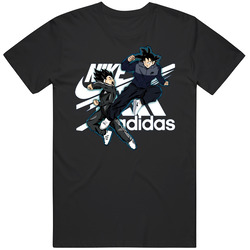 Goku Vs Retro Graphic Unisex Cotton Black T Shirt