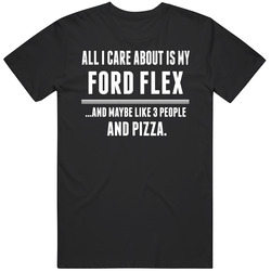 All I Care About Is My Ford Flex Cool Car Lover Retro Graphic Unisex Cotton Black T Shirt