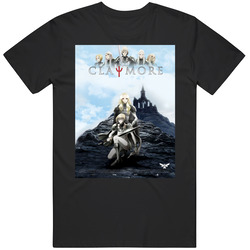 Claymore Anime Tv Show  Cool Fan Retro Graphic Unisex Cotton Black T Shirt