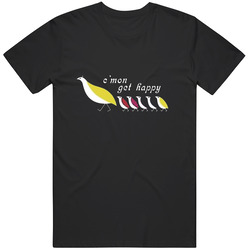 Partridge Family Câ€™mon Get Happy Retro Graphic Unisex Cotton Black T Shirt