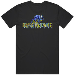 The Style Iron Maiden Pinball Retro Graphic Unisex Cotton Black T Shirt