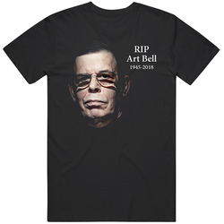 Rip Art Bell Coast To Coast Am Radio Host Tribute Retro Graphic Unisex Cotton Black T Shirt