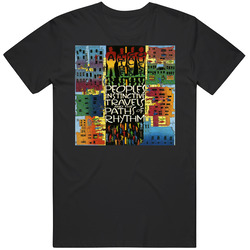 A Tribe Called Quest People's Instinctive Travels And The Paths Of Rhythm 90's Hip Hop Album Cool Retro Retro Graphic Unisex Cotton Black T Shirt