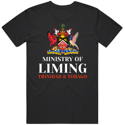Ministry Of Liming Trinidad And Tobago Retro Graphic Unisex Cotton Black T Shirt