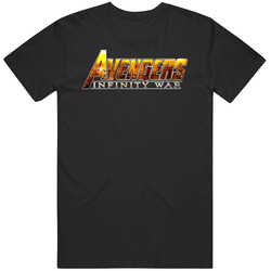 Avengers Infinity War The Movie 2018 Retro Graphic Unisex Cotton Black T Shirt
