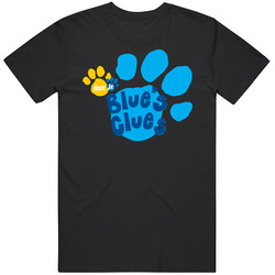 Nick Jr Blue's Clues Cartoon Retro Graphic Unisex Cotton Black T Shirt