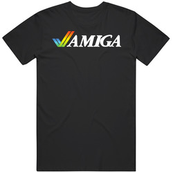 Amiga 4 Retro Graphic Unisex Cotton Black T Shirt
